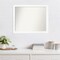Amanti Art Non-Beveled Wall Mirror, Cabinet White Narrow Frame